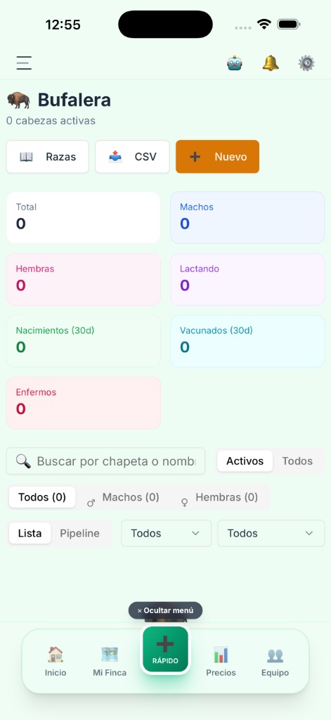 El Rancho Pro: bufalera (modo claro)